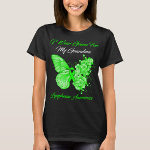 Butterfly Ich trage Grün für mein Oma-Lymphom T-Shirt