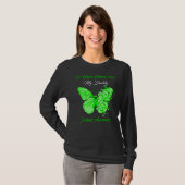 Butterfly Ich trage Grün für meine Daddy Scoliose T-Shirt (Vorne ganz)