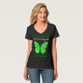 Butterfly Ich trage Grün für meine Großtochter Sco T-Shirt (Vorderseite Vollansicht)
