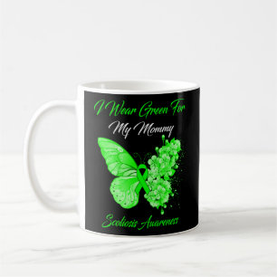 Butterfly Ich trage Grün für meine Mama-Skoliose-A Kaffeetasse