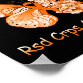 Butterfly Ich trage Orange für meine Ehefrau Rsd C Poster (Ecke)