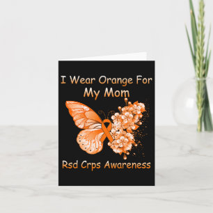 Butterfly Ich trage Orange für meine Mama Rsd Crps Karte