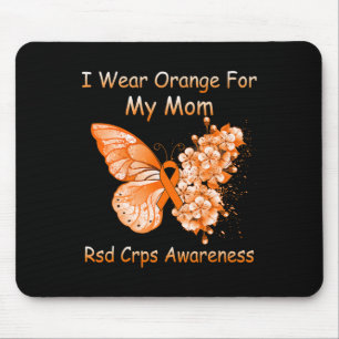 Butterfly Ich trage Orange für meine Mama Rsd Crps Mousepad