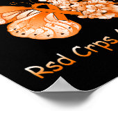 Butterfly Ich trage Orange für meine Mama Rsd Crps Poster (Ecke)