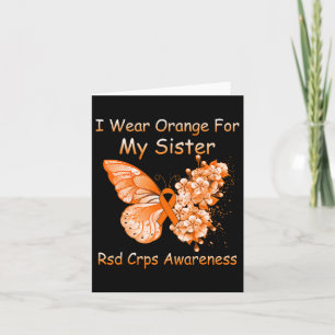 Butterfly Ich trage Orange für meine Schwester Rsd Karte