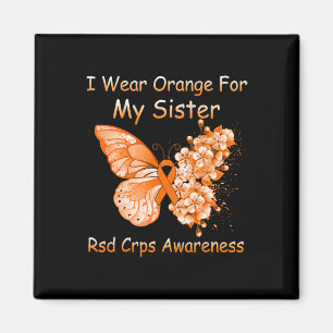 Butterfly Ich trage Orange für meine Schwester Rsd Magnet
