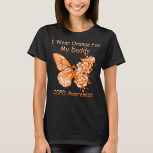 Butterfly Ich trage Orange für meinen Daddy COPD T-Shirt