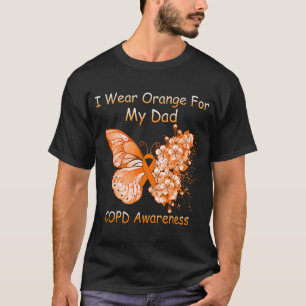 Butterfly Ich trage Orange für meinen Vater COPD B T-Shirt