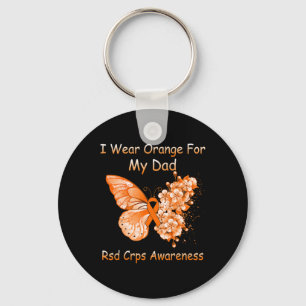 Butterfly Ich trage Orange für meinen Vater Rsd Cr Schlüsselanhänger