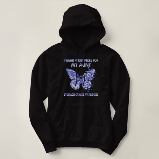 Butterfly Ich trage Periwinkle für meine Tante Sto Hoodie (Design vorne)