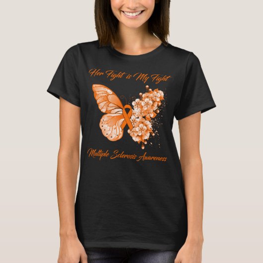 Butterfly Ihr Kampf ist mein Kampf gegen Multiple T-Shirt (Vorderseite)