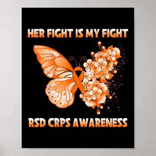 Butterfly ihr Kampf ist mein Kampf Rsd Crps Bewuss Poster (Vorne)