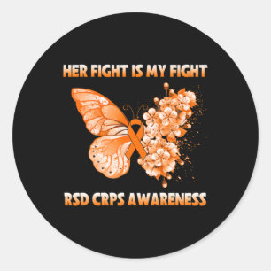 Butterfly ihr Kampf ist mein Kampf Rsd Crps Bewuss Runder Aufkleber