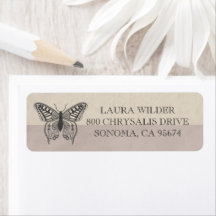 Butterfly Illustration Name Monogramm