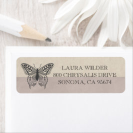 Butterfly Illustration Name Monogramm