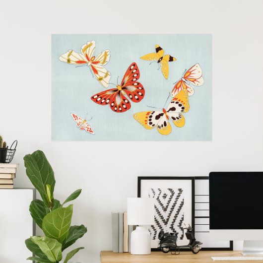 Butterfly Illustration Poster (Heimbüro)