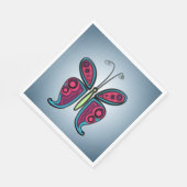 Butterfly-Illustration Serviette (Ecke)