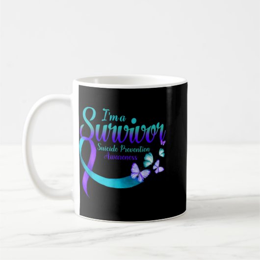 Butterfly Im A Survivor Suicide Prevention Awarene Kaffeetasse (Links)