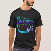 Butterfly Im A Survivor Suicide Prevention Awarene T-Shirt (Vorderseite)