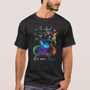 Butterfly im April tragen wir blauen Autismus Krie T-Shirt