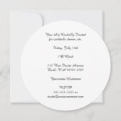 Butterfly im Letterpress-Stil Einladung (Rückseite)