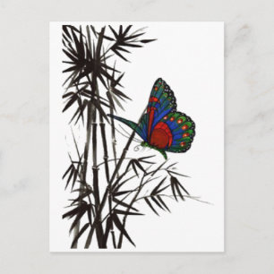 Butterfly in Bamboo Postkarte