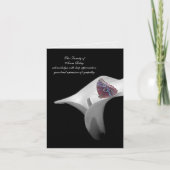 Butterfly in Lilie für danke Beileid Karte (Vorderseite)