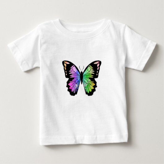 Butterfly in Rainbow Colours Baby T-shirt (Vorderseite)