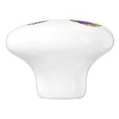 Butterfly Individuelle Name Emerald Lila Keramik K Keramikknauf (Seitenansicht)