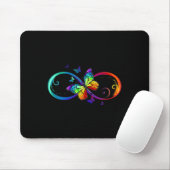 Butterfly Infinity Symbol Kunst Autismus Bewusstse Mousepad (Mit Mouse)