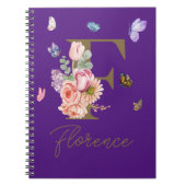 Butterfly Initial Personalisiert Journal Notizblock (Vorderseite)