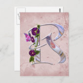 Butterfly Initial R Postkarte (Vorne/Hinten)