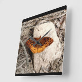 Butterfly inspiration clock quadratische wanduhr (Winkel)