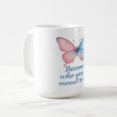 Butterfly Inspirational Candle Label Kaffeetasse (Vorderseite Links)