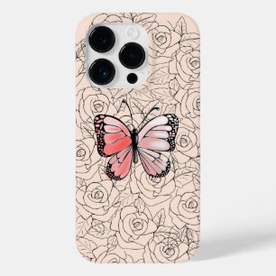 Butterfly iPhone Case mit Rose