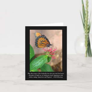 Butterfly Irish Blessing Blank Card Karte