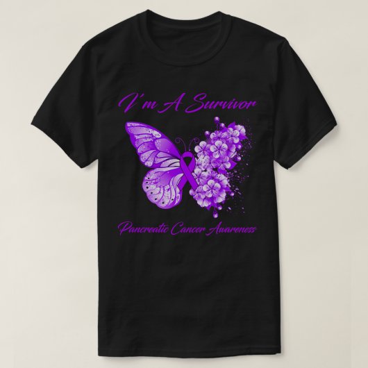 Butterfly Iu2019m Ein Überlebender Bauchspeicheldr T-Shirt (Design vorne)