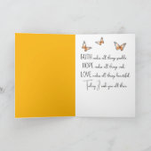 Butterfly Jar denkt an dich Karte (Innenseite)