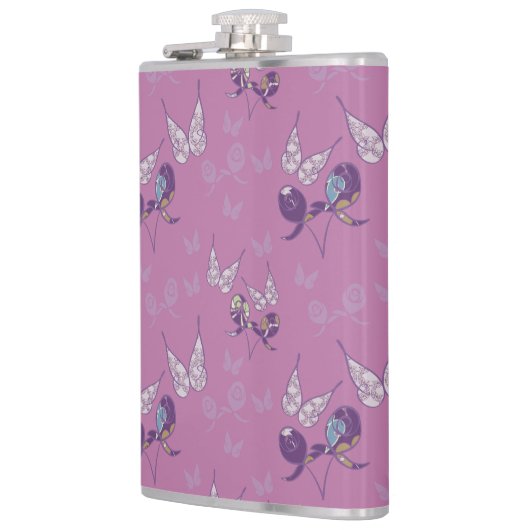 Butterfly Joy Flask (Lila) Flachmann (Links)