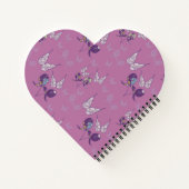 Butterfly Joy Heart Shaped Spiral-Bound Notebook Notizblock (Rückseite)