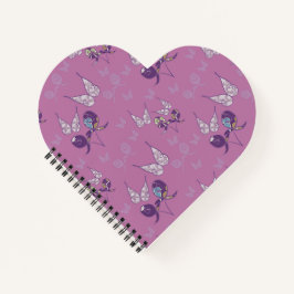 Butterfly Joy Heart Shaped Spiral-Bound Notebook Notizblock