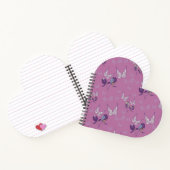 Butterfly Joy Heart Shaped Spiral-Bound Notebook Notizblock (Innenseite)