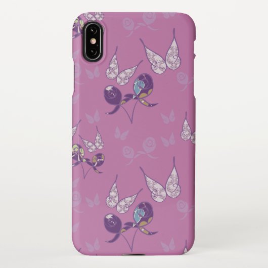 Butterfly Joy iPhone XS Max Case (Lila) Hülle (Rückseite)