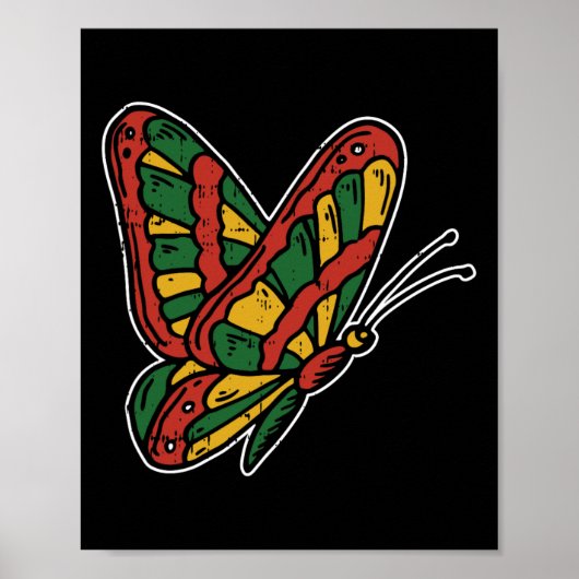 Butterfly Juneteenth Blm Black History African Ame Poster (Vorne)