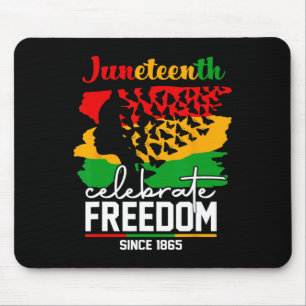 Butterfly-Junetzehnte Shirt Afrikanischer Stolz Af Mousepad