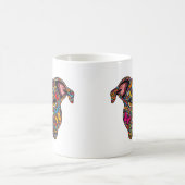 Butterfly Kaleidoscope Pitbull Portrait -Bully Mom Kaffeetasse (Mittel)