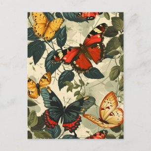 Butterfly Kaleidoskop: Vintage Postkarte