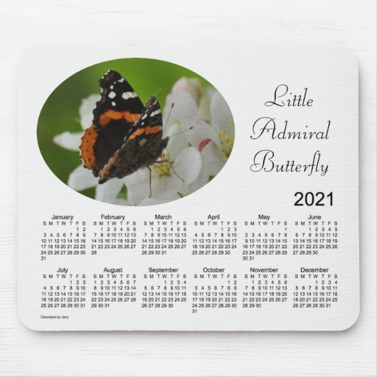 Butterfly-Kalender 2021 von Janz Mousepad (Vorne)