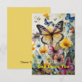 Butterfly-Karte Dankeskarte (Vorne/Hinten)