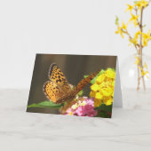 Butterfly-Karte Karte (Gelbe Blume)